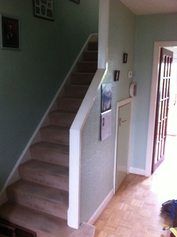 Square newel before